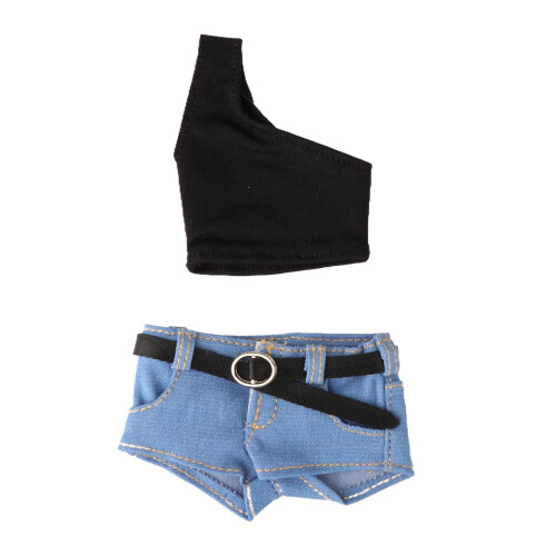 1/6 Scale Dark Blue Short Clothing Set with Belt for 12 1