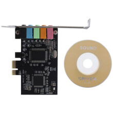 5.1 Interne Sound Karte für Windows 10 mit Halterung mit Niedrigem Profil, 3D Stereo PCI-E, CMI8738 Chip 32/64 Bit Sound Karte PCI