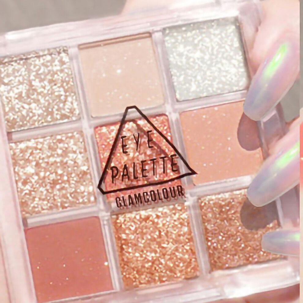 9 Color Glitter Matte Eyeshadow Palette for Women Girls 01, Powder Makeup