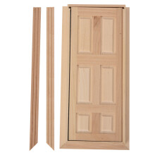 Puerta para casa de muñecas a escala 1:12 con exquisita mano de obra. Marco de puerta en miniatura para decoración de casas de muñecas y material
