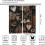 Abstract Coffee Graffiti Curtains Vintage Brown 2 Panels 2