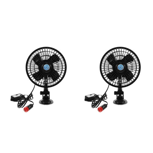 2Pièces Ventilateurs Auto 12V , Ventilation Fraîche Pour 1