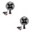 2Pièces Ventilateurs Auto 12V , Ventilation Fraîche Pour 4