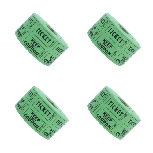 2000Pièces Tickets Doubles 170G Vert Pour Et Jeux 2