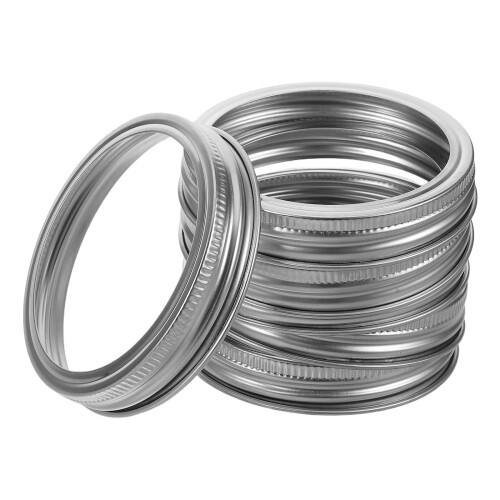 6Pcs Durable Silver Flower Mason Jar Insert Lids Stainless Steel Grid