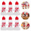 2Sets Gingerbread Plastic Beverage Bottles for Festive Storage 8