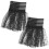 Ruffle Cuff Lace Pattern Sleeve Cuffs Black 1 Pair 1