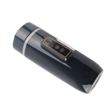 350ml Electric Travel Kettle - Digital Display, Waterproof, 8.2x6.5x21.5cm, Black & Blue