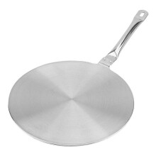 Induction Hob Heat Diffuser Ring Plate, Stainless Steel Adapter Plate with Detachable Handle for Pans, Ring Pan Mat Hob for Electric Gas Stove Electri