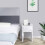 Homcom Mesita de Noche Blanco 40 x 35 x 60 cm 3