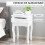 Homcom Mesita de Noche Blanco 40 x 35 x 60 cm 4
