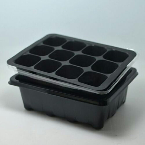 12-Cell Plastic Seed Starter Tray, 1L Capacity 1