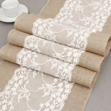 Caminho de mesa para decoração de casamento, estilo rústico vintage, versátil para diversos usos, elegante estilo casa de campo, 30 x 270 cm,