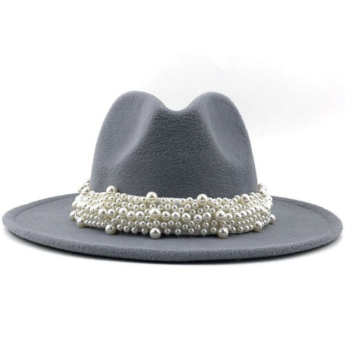 Καπέλα Fedora για γυναίκες με φαρδύ γείσο Καπέλα Fedora Καπέλα Fedora Κομψό καπέλο τζαζ σε