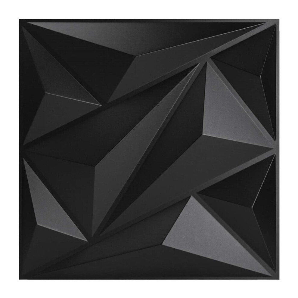 30X30cm Art 3D Wall Panel Diy Home Decor Ceiling Tiles Background Decal, Black 9425574671547