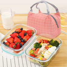 Elegante borsa termica per il pranzo con stampa, foderata in foglio di alluminio, compatibile con bento box, portatile e che mantiene il calore.