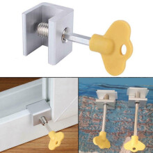 Windfall Sliding Window Locks – Aluminum Security Lock with Key, Adjustable for Vertical/Horizontal Sliding Doors & Double Hung Windows, Compatible