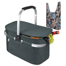 Insulated Picnic Basket 34L Water-Resistant Leakproof