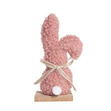 pezzo di decorazioni 3D a forma di orecchie di coniglio, decorazioni in peluche di legno, decorazioni carine per la casa, decorazioni per scene,