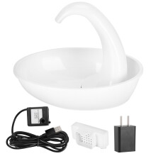 Swan Style Pet Water Fountain Stainless Steel Ultra Quiet Durable Design Activated Carbon Filter Soothing Water Flow For Indoor Cats And Dogs