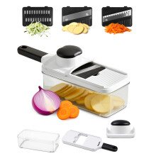 Keplin 3-in-1 Vegetable Chopper with Container Multi-Functional Slicer, Dicer & Grater, BPA Free, Dishwasher Safe, Non-Slip