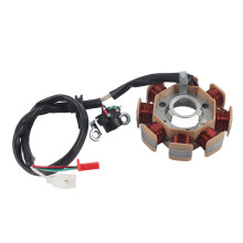 Replacement Stator Coil For RS100JOG100Motorcycle, 4Wires AC8Poles Premium Copper Windings Computer Winding Machine Built To OEM Standards Long