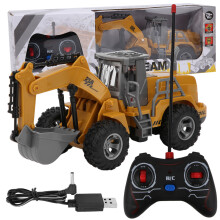 Interactive Remote Control Construction Toy With Light Music Fluid Movements And Realistic Simulation Hydraulics, Perfect For Kids Creativity