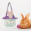 Easter Bunny Treat Bag - Drawstring Goodie Pouch for Candy, Eggs & Easter Egg Hunts 7