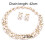 Conjunto de colar e brincos feminino Soumake2Pcs com pérolas sintéticas e strass. 3
