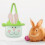 Easter Bunny Treat Bag - Drawstring Goodie Pouch for Candy, Eggs & Easter Egg Hunts 8