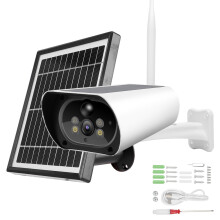 Solar Powered Home Security Camera With Remote Viewing And Emergency Alarm, Supports Micro SD Card Storage Up To64GB (1PCS)