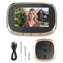 Smart Door Viewer Featuring4.3Inch LCD Display Video Doorbell Door Peephole Security Camera Motion Detection IR Night Vision Ultra Wide Angle All
