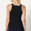 Women's Black Solid Square Neck Sleeveless Slim Top 3