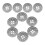 Silver Rhinestone Buttons Zinc Alloy 10 pcs 3