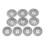 Silver Rhinestone Buttons Zinc Alloy 10 pcs 4