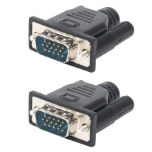2PCS VGA Virtual Display Adapter Male Dummy Plug EDID Headless Emulator Lock Plate VGA Video Card Spoofer