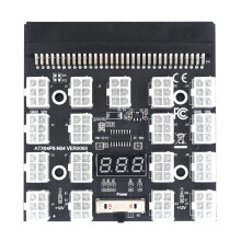 Breakout Board 17 Port 6Pin LED Anzeige Power Modul Server Karten Adapter für 1200W 750W Netzteil GPU Miner Mining BTC ETH