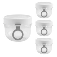 4 St Overnight HavrebehåLlare med Lock och Skedar, 20Oz Overnight Oats Burkar LufttäT YoghurtbehåLlare för MjöLk, Frukt