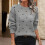 Damen-Pullover mit Polka-Dots, langärmelig, Rundhalsausschnitt, Strickoberteil 3