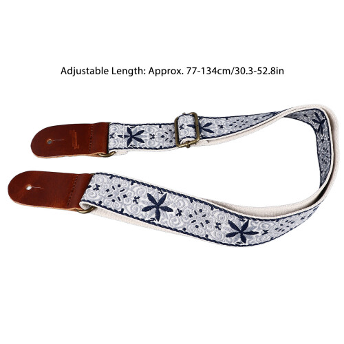 Ukulele Shoulder Strap Ethnic Pattern Adjustable Nylon Leather Comfortable Fit 1