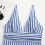 Women's One-Piece Swimsuit Blue 8