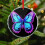 Butterfly Ornament Purple Blue Floral 2025 4