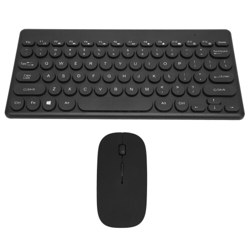 Classic Wireless Keyboard and Mouse Combo, Sensitivity Meets Style, Plug and Play Setup, Auto Power-Saving Function, Retro Round Keycaps For Your 2