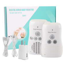 Rechargeable Battery Powered Baby Monitor With Visual Sound Indicator Two Way Communication Long Range Signal Crystal Clear Audio Voice Activation