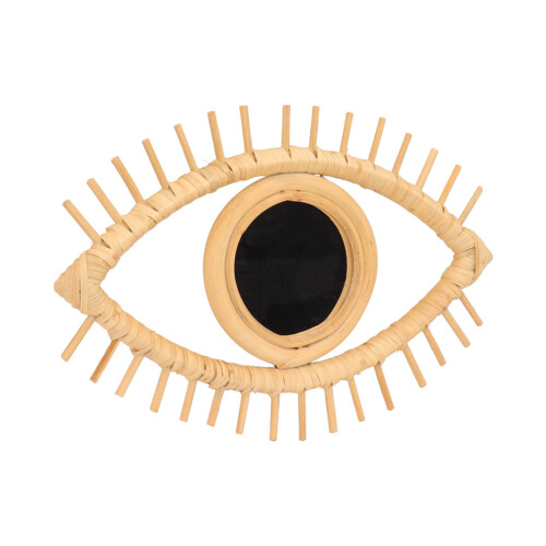 Rattan Eye Wall Mirror, Natural Woven Decorative Mirror 2
