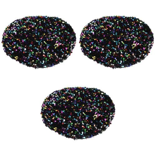 3 Pcs Sequined Beret Miss Sequins Colorful Cap Sparkly Shiny Hat 2