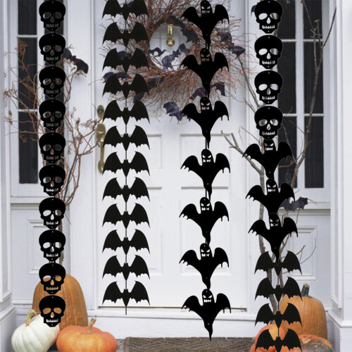 4-Pack Halloween Hanging Ornaments Non-Woven Black 1