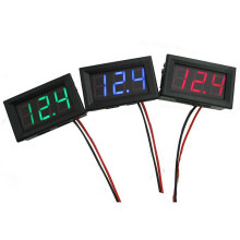Batteriespannungstester für Auto und Motorrad, digitales Mini-Voltmeter mit LED-Anzeige, Verpolungsschutz und hoher Genauigkeit