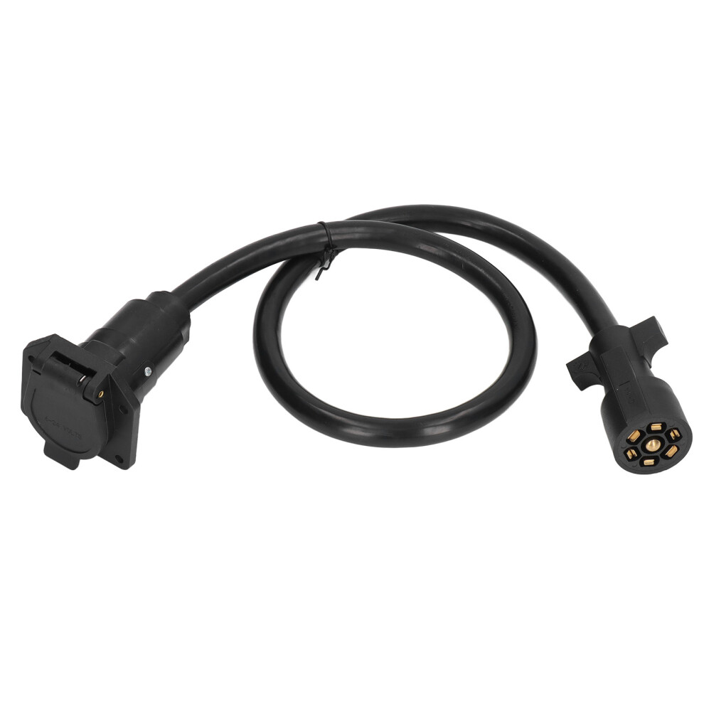 Corrosion Resistant Trailer Extension Cord7-Way Connector Heavy Duty Weatherproof Double Prong Plug Copper Terminals Safe Towing Solution 9448483280464