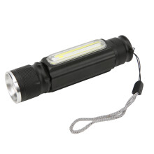 Lanternă tactică cu zoom, reîncărcabilă, cu lumeni mari, cu focalizare reglabilă, portabilă, impermeabilă, mini lanternă cu COB